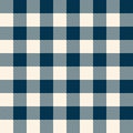Seamless pixel and checkered patterns in dark blue and beige for textile design. Royalty Free Stock Photo
