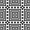 Seamless abstract geometric pattern black white squares colors vector illustration Royalty Free Stock Photo