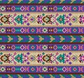 Seamless pixel pattern in Aztec tribal style