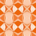 Seamless pixelated geometric orange pattern