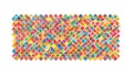 Seamless Pixelated Geometric Pattern Multicolor, vector design Generative AI Royalty Free Stock Photo