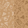 Seamless pizza pattern