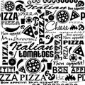 Seamless Pizza pattern