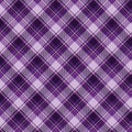 Seamless plaid pattern with dark purple, purple, and pink colors, accented with lines, creating a classic tartan look