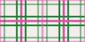 Minimal Seamless Pink and Green Plaid Pattern, Elegant Checkered Fabric Design for Spring and Fashion Royalty Free Stock Photo