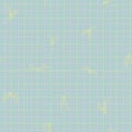 Seamless plaid pattern with hand drawn grid, Preppy, bows, small-scale gingham Royalty Free Stock Photo
