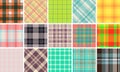 Seamless plaid pattern pack created for DIY projects. This tartan vector set suits scrapbooking, cards, and handmade crafts. Royalty Free Stock Photo
