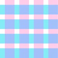 Seamless plaid pattern in pastel colors. Madras design summer, spring holiday textile decorative. Vector check gingham pattern for Royalty Free Stock Photo