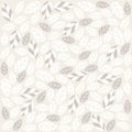 Seamless plant pattern with fabric texture