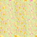 seamless plants pattern background with camouflage flowerfields Royalty Free Stock Photo