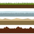 Seamless platformer game land template.