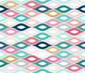 Seamless playful dots pattern, cute abstract ogee background