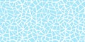 Seamless playful hand drawn light pastel blue cracked cobblestone tile mosaic fabric pattern