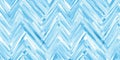 Seamless playful hand painted watercolor light pastel blue herringbone or chevron fabric pattern