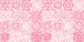 Seamless playful light pastel pink starburst or flower puff fabric pattern