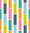 Seamless playful striped doodle pattern background scribble print Royalty Free Stock Photo