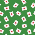 Seamless Playing Cards Diamonds Suit Pattern Background Royalty Free Stock Photo