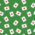 Seamless Playing Cards Diamonds Suit Pattern Background Royalty Free Stock Photo