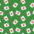 Seamless Playing Cards Hearts Suit Pattern Background Royalty Free Stock Photo