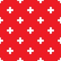 Seamless plus pattern on red