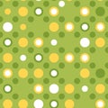 Seamless polka dot pattern with rings. Colorful Easter texture