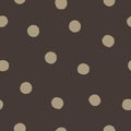 Seamless polka dot pattern with rough round spots. Endless texture design, background with modern abstract repeating print for Royalty Free Stock Photo