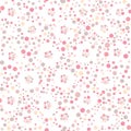 Seamless polka dot pattern, vector background Royalty Free Stock Photo