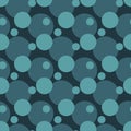 Seamless polka dot pattern. Vector background for fabric, wrapping paper, . Blue color Royalty Free Stock Photo