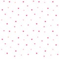 Seamless polka dot pink hearts pattern