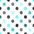 Seamless polka dots pattern vector background vintage retro abstract design colorful art with circle shapes Royalty Free Stock Photo