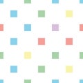 Seamless polka square pattern in different colors. Colorful theme. Sipmle flat vector wallpaper.