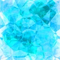Seamless polygonal cerulean pattern Royalty Free Stock Photo