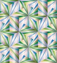 Seamless Polygonal Iridescent Striped Pattern. Geometric Abstract Background