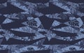 Seamless polygonal jungle repeat pattern