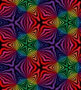 Seamless Polygonal Pattern. Rainbow Geometric