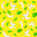 Seamless Pop Art of yellow bananas