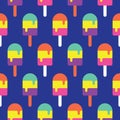 Seamless Popsicle pattern colorful, Candy Vector