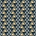 Seamless print of patterned wide vertical stripes