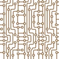 Seamless printed circuit board pattern for texture, textiles, packaging, and simple backgrounds