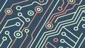 Seamless Printed Circuit Board Pattern, vector design Generative AI Royalty Free Stock Photo