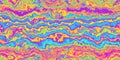Seamless psychedelic rainbow agate gem stone slice or marble pattern background texture