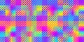 Seamless psychedelic rainbow heatmap gradient gingham checker square mosaic pattern background texture Royalty Free Stock Photo