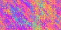 Seamless psychedelic rainbow swirling mosaic square pattern background texture Royalty Free Stock Photo