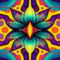 Seamless psychedelic and trippy pattern for background