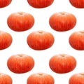 Seamless pumpkin pattern isolated on a white background Royalty Free Stock Photo