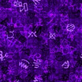Seamless runic pattern. Endless background with Odins letters chaos