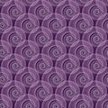 Seamless Purple Geometric Airy Spiral Snail Background