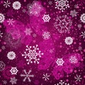 Seamless purple gradient pattern with snowflake