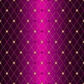 Seamless purple pattern wiith gradient golden rhombuses lattice