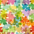 Seamless puzzle background texture,clean vector illustration pattern Royalty Free Stock Photo